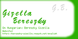 gizella bereszky business card